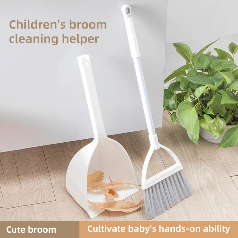 Kids Outdoor Broom - Broomstick And Dustpan Combo For Home