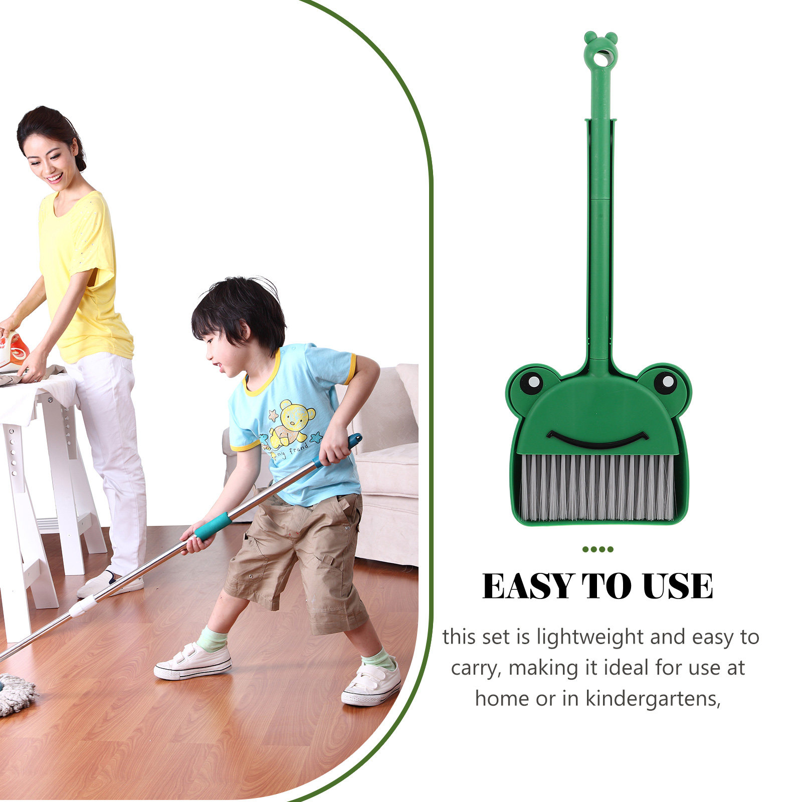 1Set Kids Broom and Dustpan Se - Kids Outdoor Broom 评论和价格