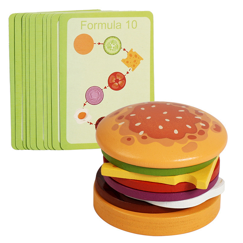·NewWooden Hamburg Sandwich St - Kids Outdoor Kitchen Accessories 评论和价格