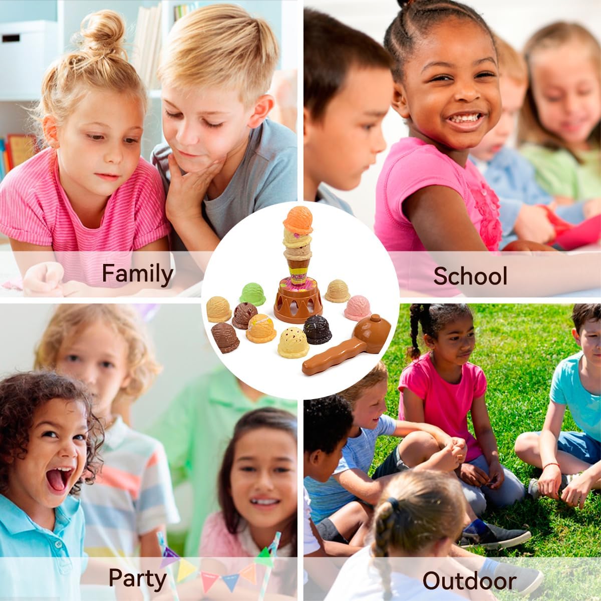 Children's Ice Cream Stacking  - Kids Outdoor Kitchen Accessories 评论和价格